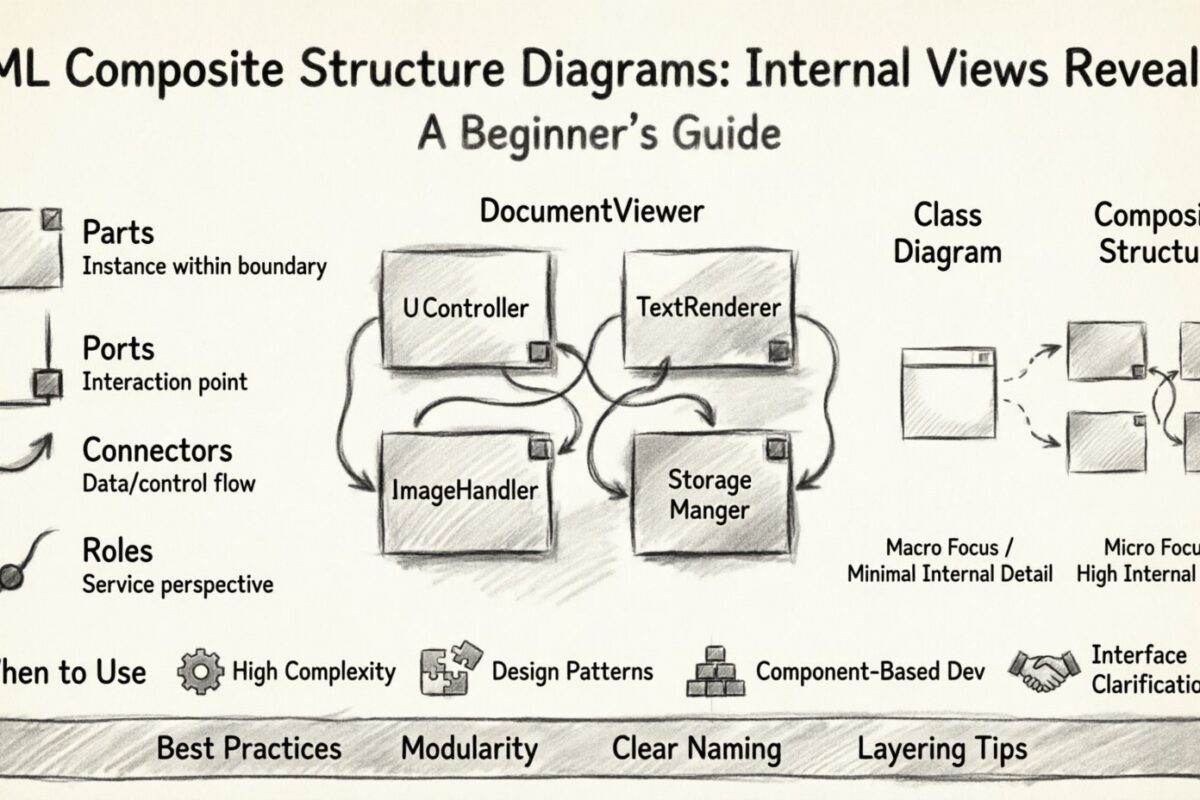 Interne Ansichten enthüllt: Eine Einführung für Anfänger zu UML-Composite-Structure-Diagrammen Interne Ansichten enthüllt: Eine Einführung für Anfänger zu UML-Composite-Structure-Diagrammen