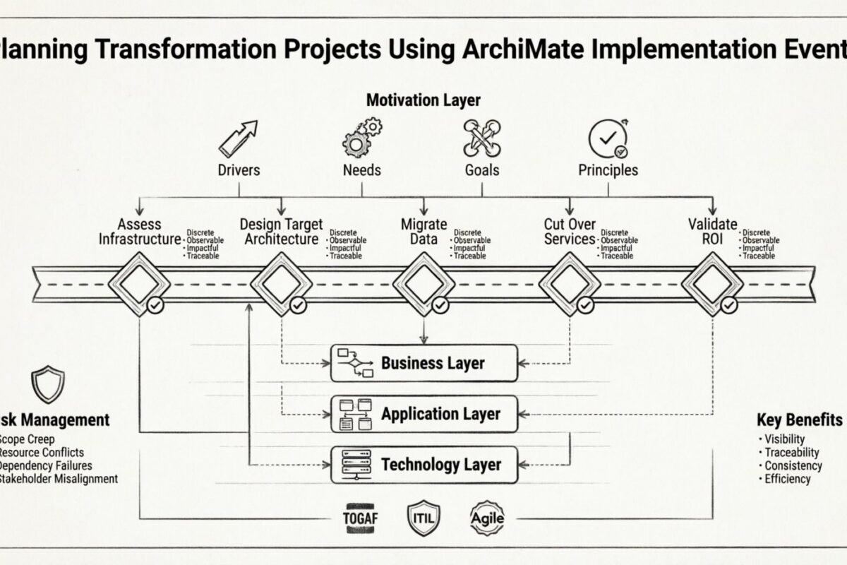 Planificación de proyectos de transformación utilizando eventos de implementación de ArchiMate