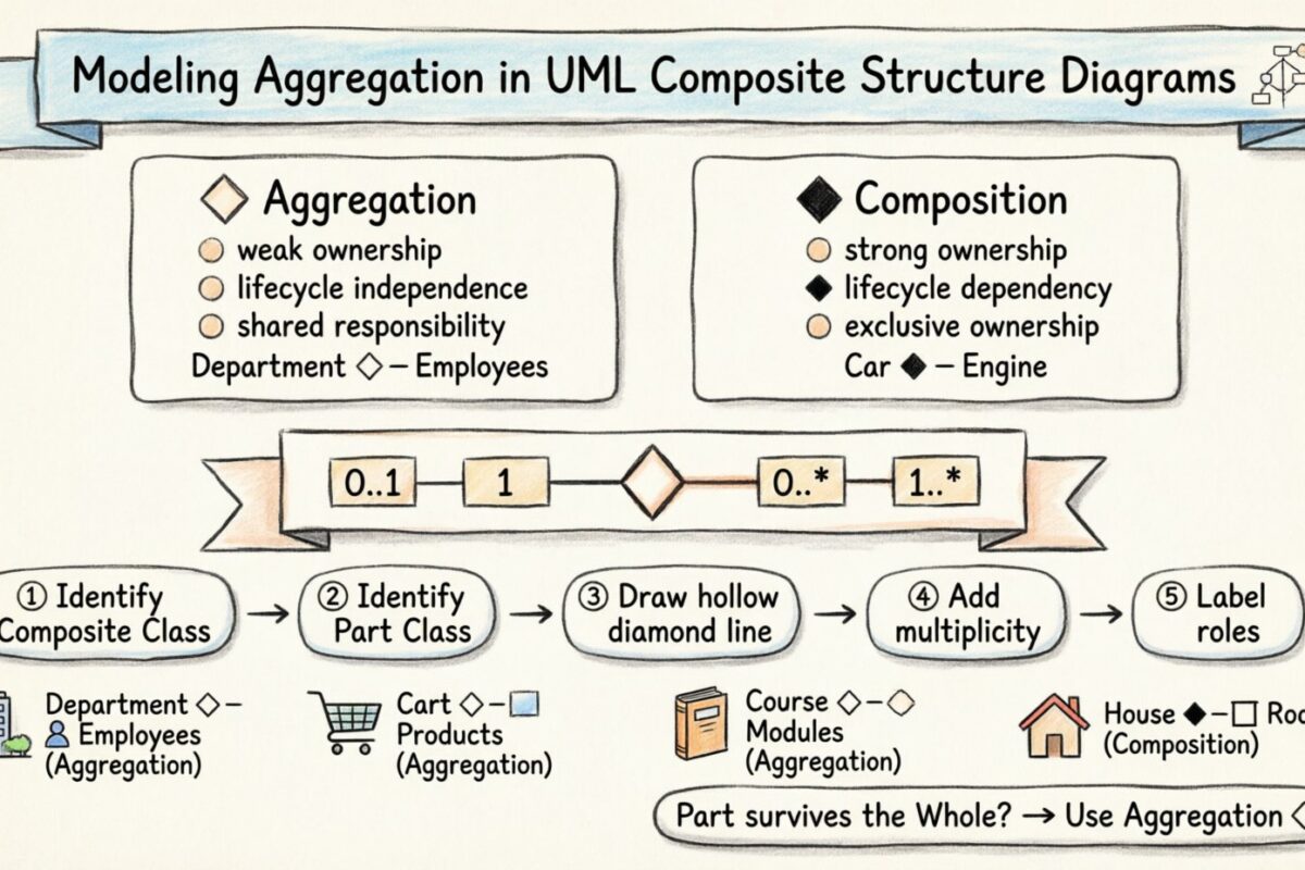 Una guía práctica para modelar la agregación en diagramas de estructura compuesta de UML Una guía práctica para modelar la agregación en diagramas de estructura compuesta de UML