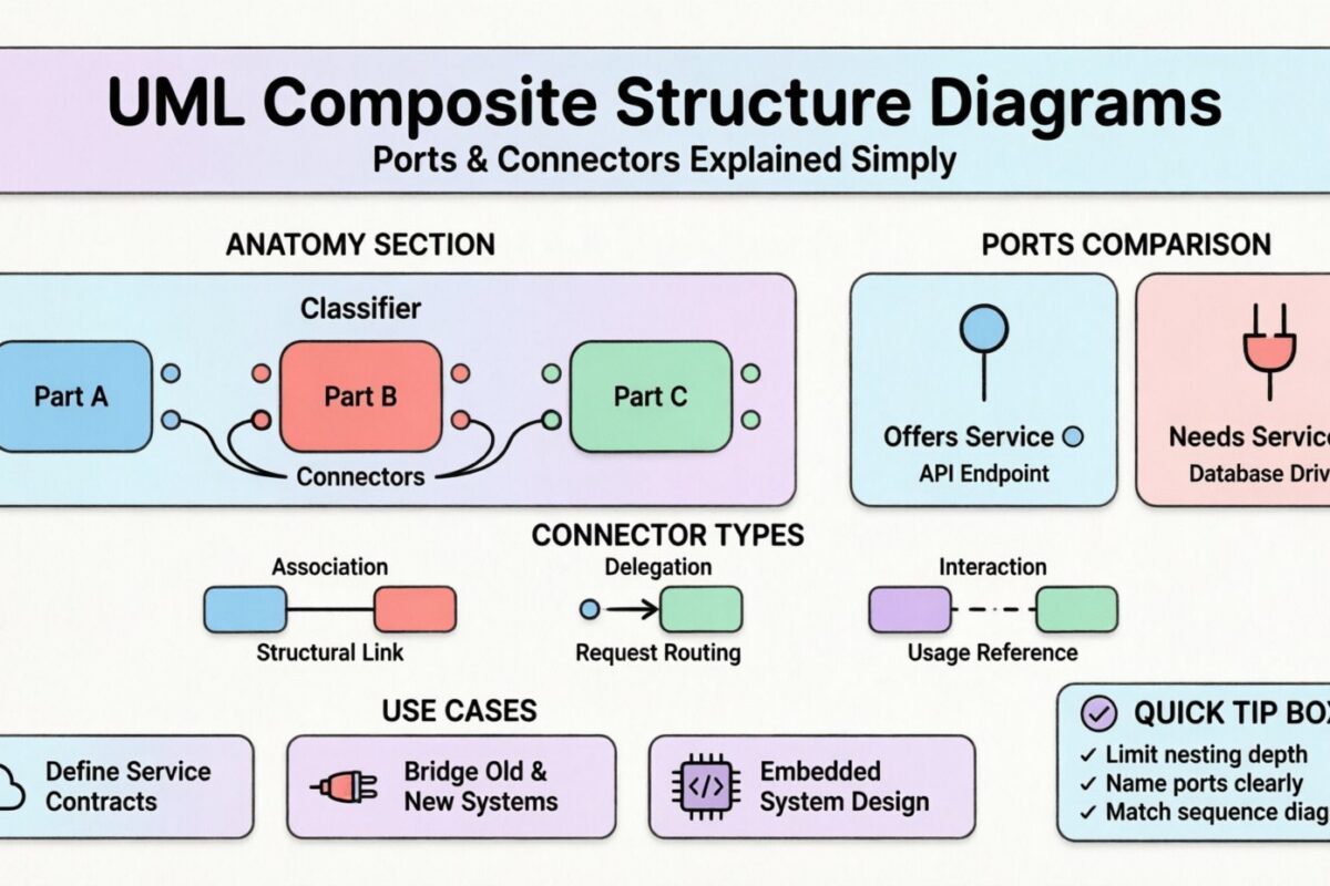 Entendiendo puertos y conectores mediante diagramas de estructura compuesta de UML