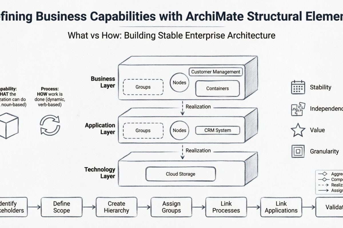 Définition des capacités métiers à l’aide des éléments structurels ArchiMate
