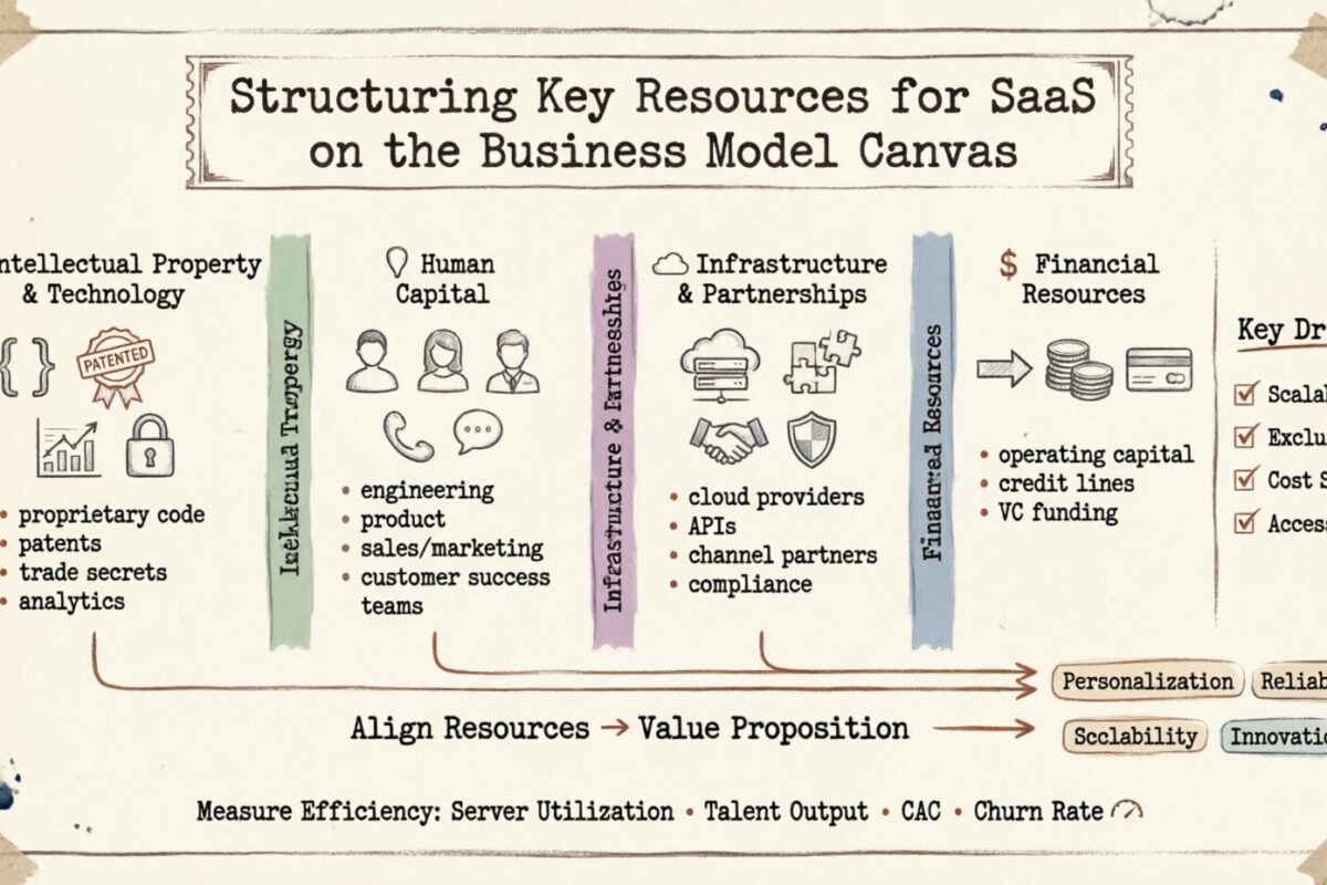 Guide du Business Model Canvas : Structurer les ressources clés pour les logiciels en tant que service (SaaS)