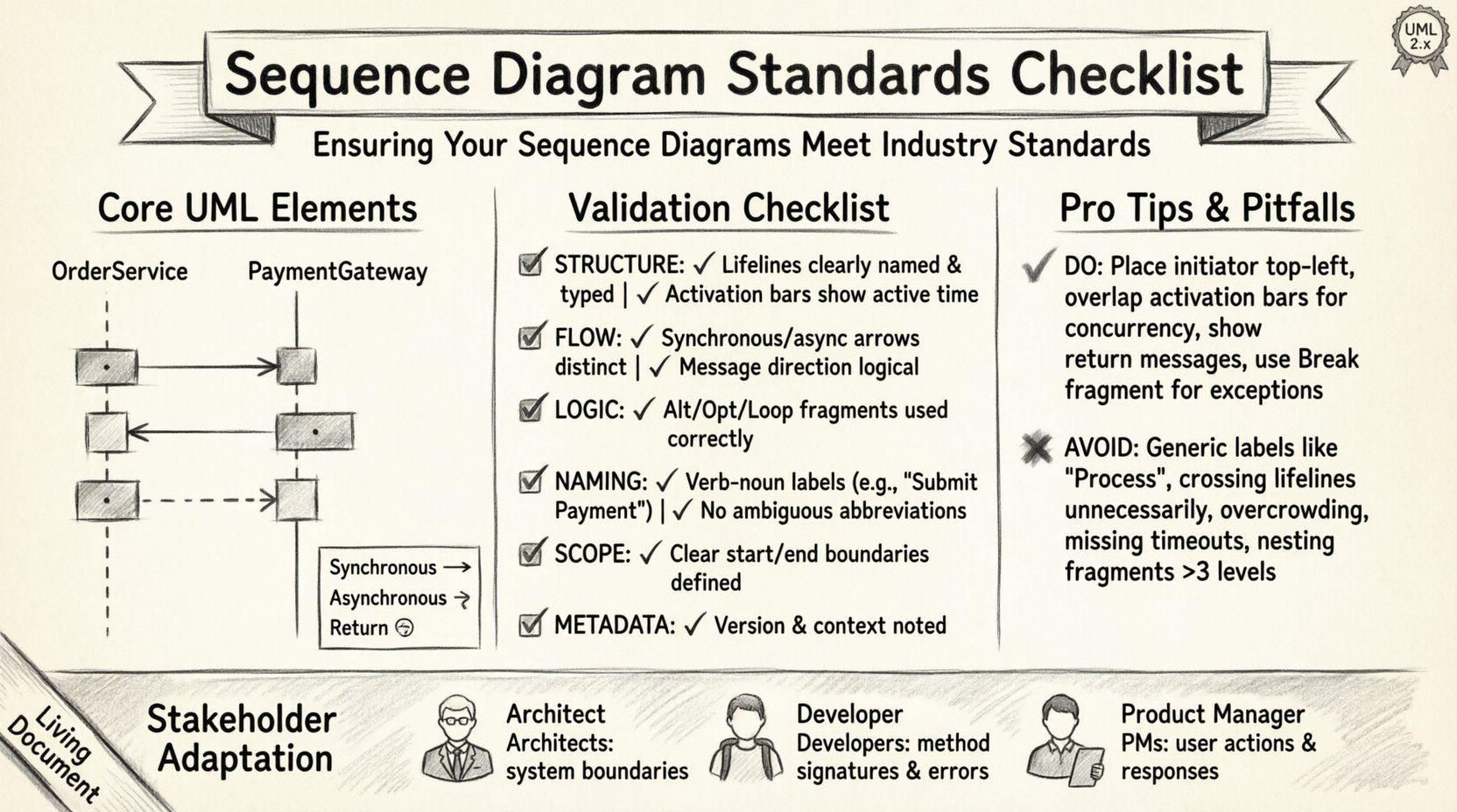Checklist : Veiller à ce que vos diagrammes de séquence respectent les normes de l’industrie