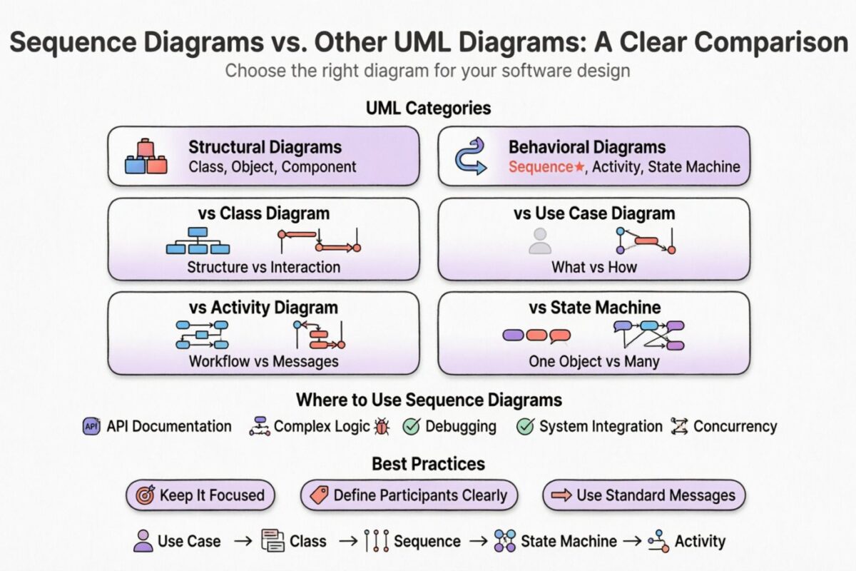 Diagrammes de séquence par rapport aux autres diagrammes UML : une comparaison claire