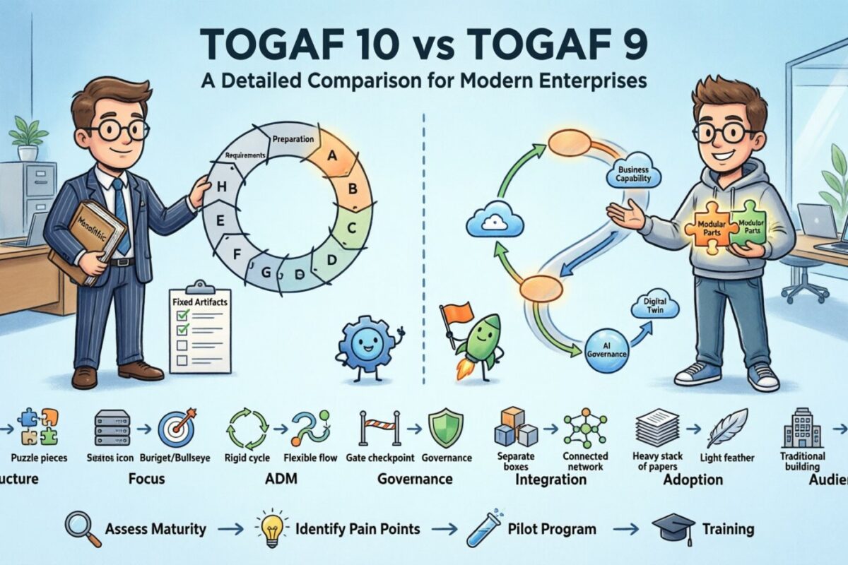 TOGAF 10 par rapport à TOGAF 9 : Une comparaison détaillée pour les entreprises modernes