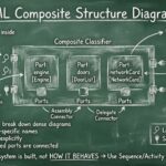 Le décompte complet des composants des diagrammes de structure composite UML