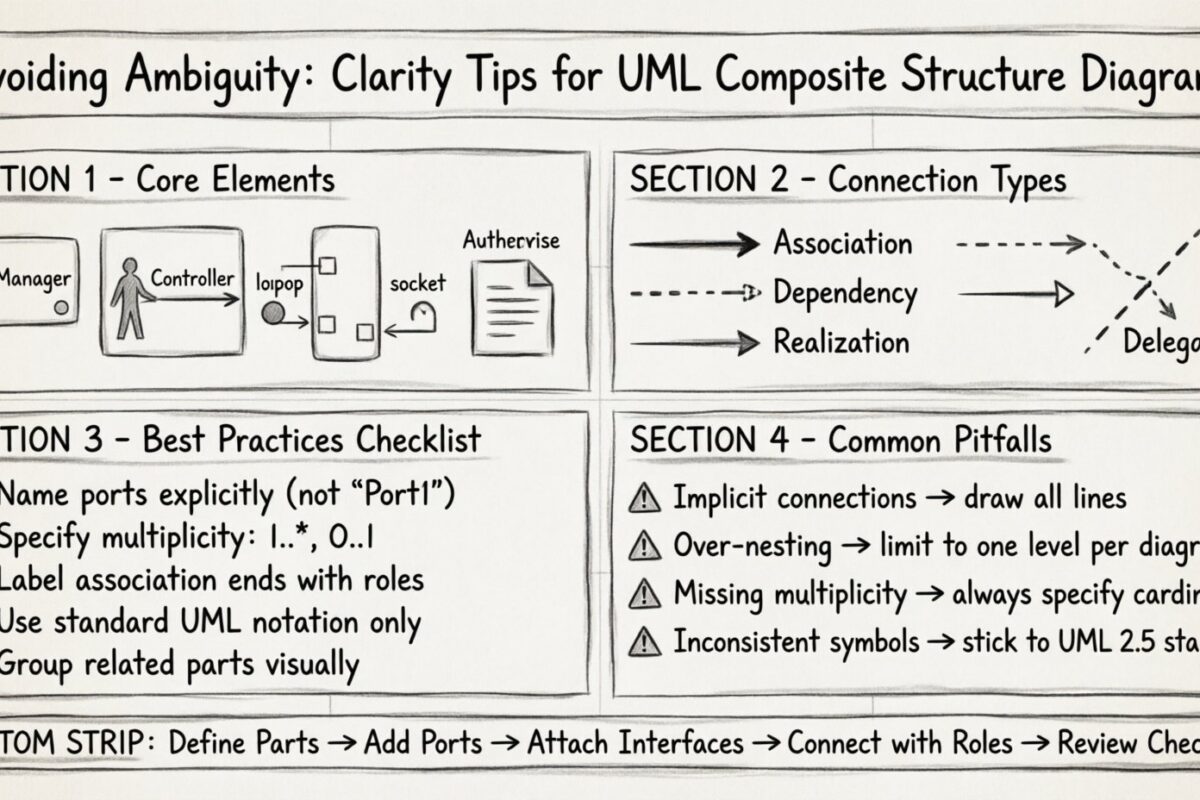 Menghindari Ambiguitas: Tips Kejelasan untuk Diagram Struktur Komposit UML Anda