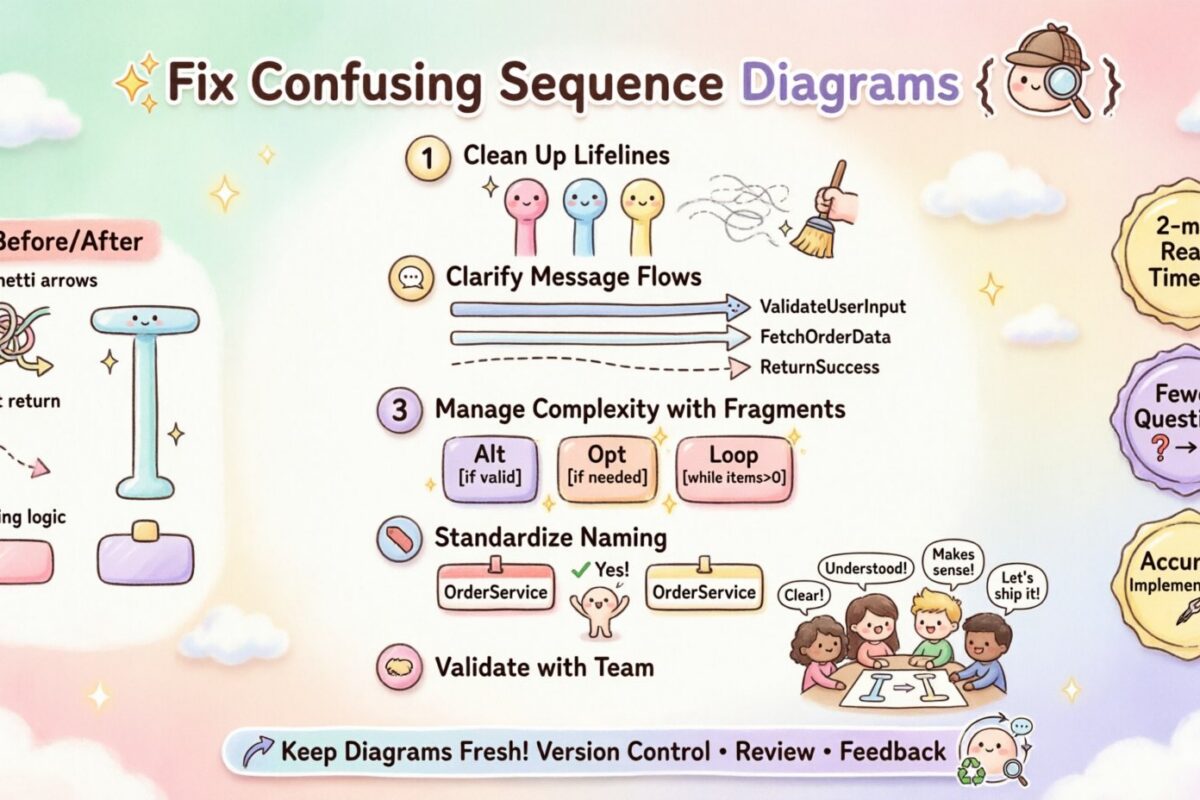 भ्रमित क्रम आरेखों का निराकरण: एक चरण-दर-चरण समाधान