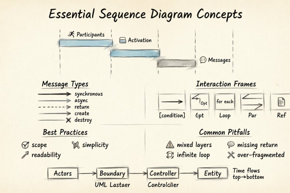 सॉफ्टवेयर इंजीनियरिंग के छात्रों के लिए मूलभूत अनुक्रम आरेख अवधारणाएं