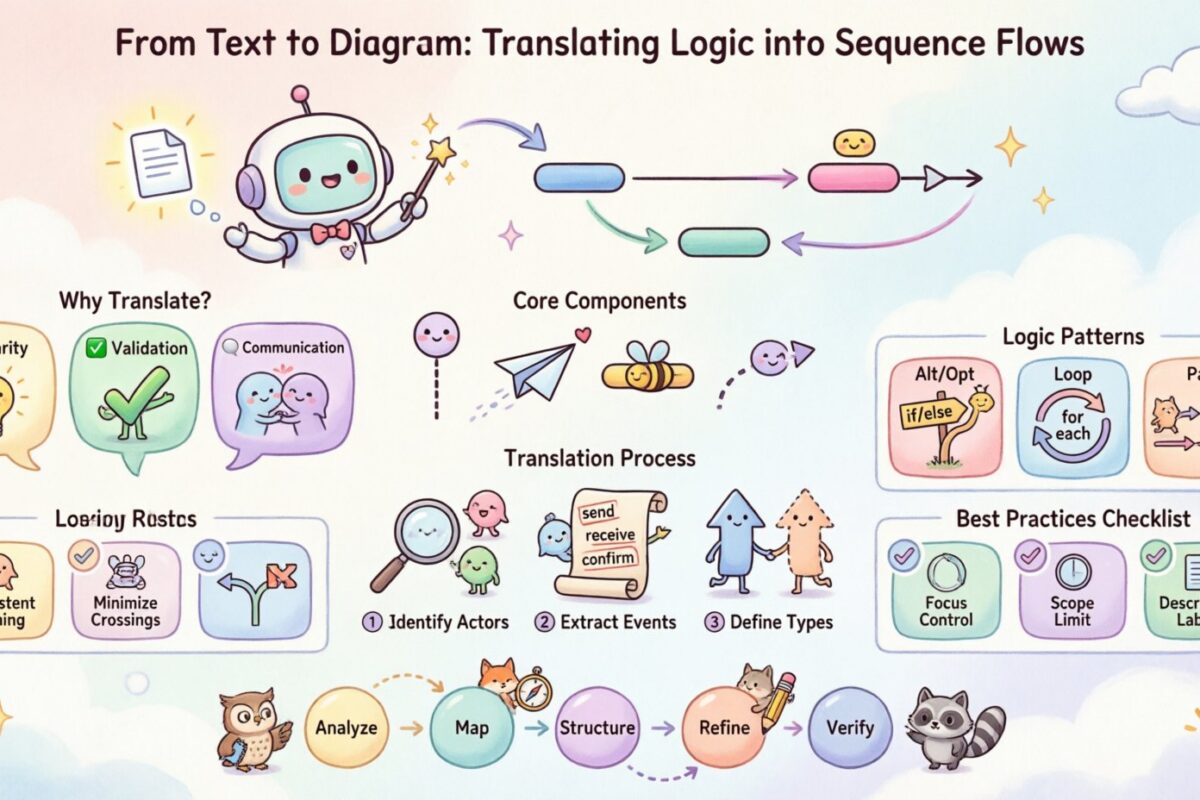 पाठ से आरेख तक: तार्किकता को क्रमिक प्रवाह में बदलना