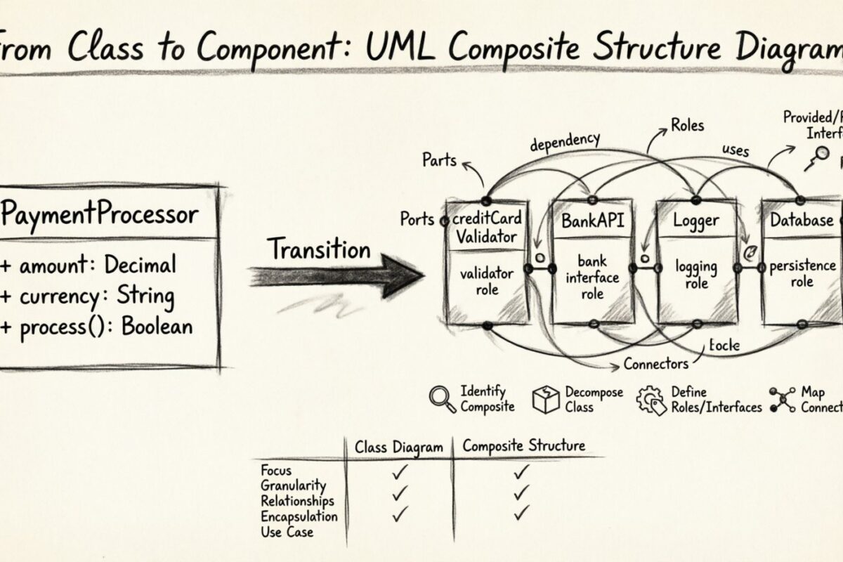 Da Classe ao Componente: Transição para Diagramas de Estrutura Composta UML