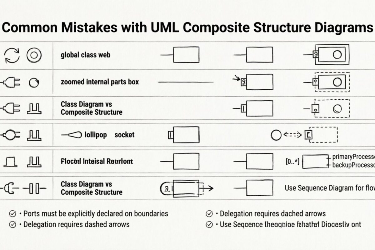 初級開發人員在使用 UML 併合結構圖時常犯的錯誤