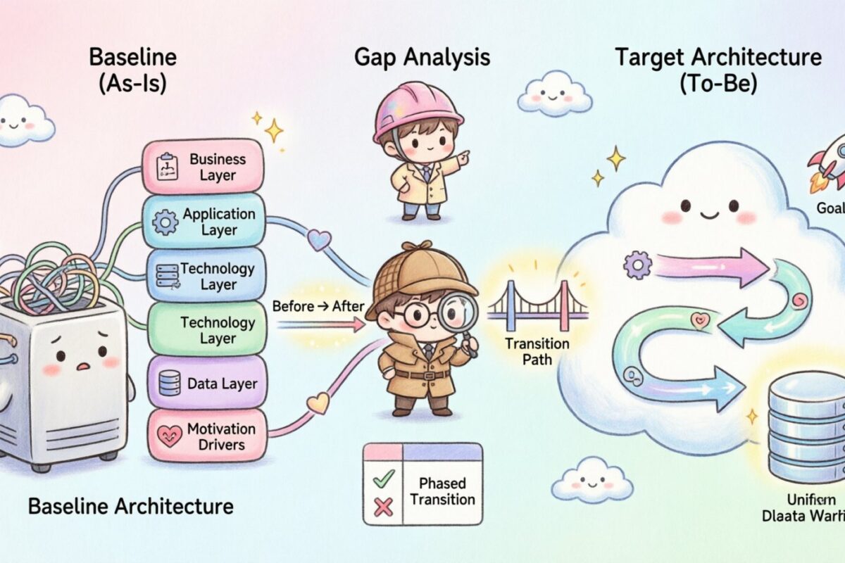 Trực quan hóa Kiến trúc Cơ sở và Kiến trúc Mục tiêu trong ArchiMate