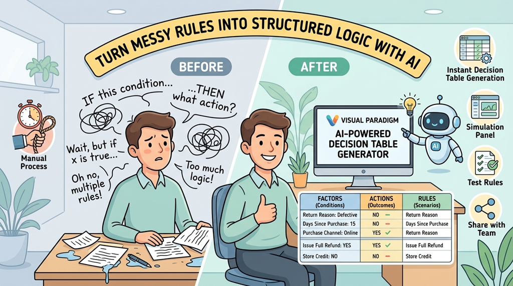Decision Tables for Beginners: How an AI-Powered Tool Simplifies Business Rules
