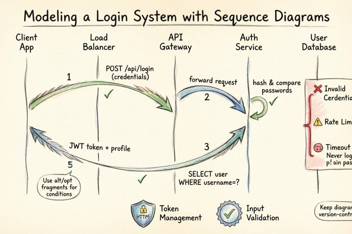 Real-World Case Study: Modeling a Login System with Sequence Diagrams