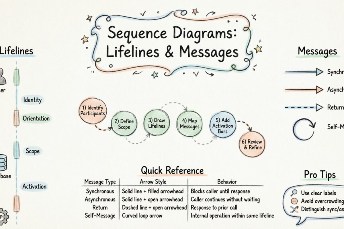 Step-by-Step Guide to Lifelines and Messages in Sequence Diagrams