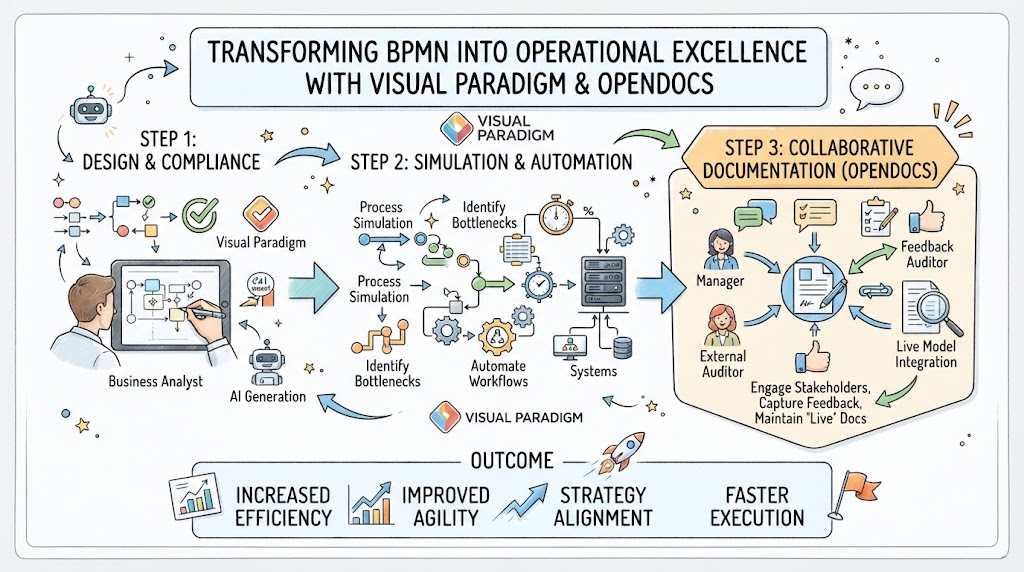 Transfroming BPMN into Operational Excellence with Visual Paradigm & OpenDocs